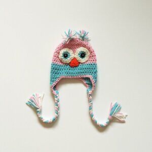 Handcrafted Owl Beanie for baby VGUC